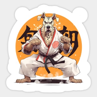 karate dog Sticker